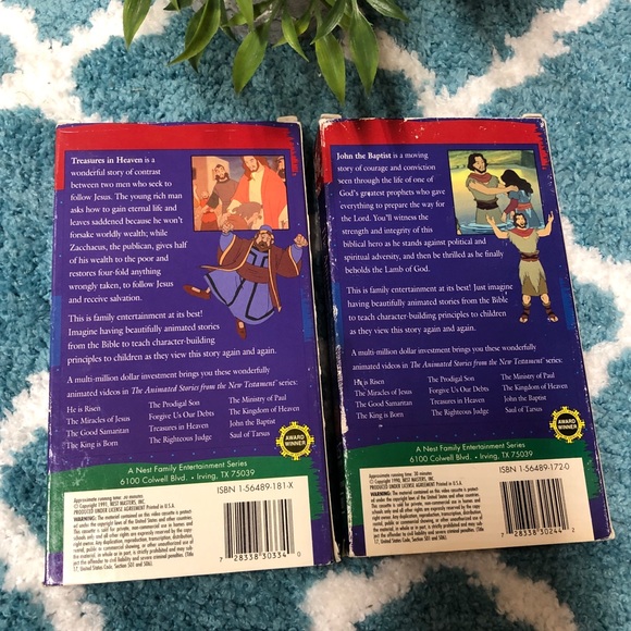 Other Animated Stories Bible Stories Vhs Set Of 2 Poshmark